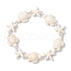 Synthetic Turquoise Beaded Stretch Bracelets for Men Women BJEW-JB11761-01-2