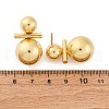 Brass Stud Earrings EJEW-R025-01G-5