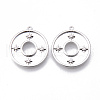 Brass Micro Pave Clear Cubic Zirconia Pendants KK-N232-175P-NF-1