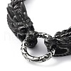 304 Stainless Steel Dragon Head Cuban Link Chains Bracelets for Men & Women BJEW-D031-23B-2