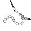 Braided Glass Seed Bead Spider Pendant Necklaces NJEW-MZ00036-04-5