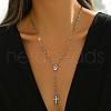 Stainless Steel Rosary Bead Necklaces SO3996-2-1