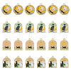 HOBBIESAY 24Pcs 4 Styles Alloy Enamel Pendants ENAM-HY0001-42-1