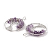 Natural Amethyst Big Pendants G-G910-K13-P-2
