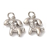 Brass Micro Pave Cubic Zirconia Charms KK-P308-57P-1