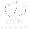 Plastic Minifigures Display Stands with Adjustable Snake Bone Bracket ODIS-WH0070-75B-1