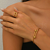 Stainless Steel Round Cuff Bangle & Rings for Women LY6022-1