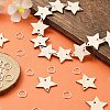 50Pcs Undyed Wood Connector Charms WOOD-FS0001-12B-7