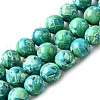 Dyed Natural Magnesite Beads Strands G-L617-D01-8mm-01-2