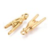 304 Stainless Steel Pendants STAS-T065-21B-G-2