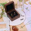 Wooden Jewelry Cufflinks Storage Magnetic Gift Case CON-WH0095-78B-6