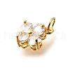 Brass Micro Pave Cubic Zirconia Pendants KK-V008-11G-04-2