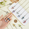 Pearlized Glass & Tibetan Style Alloy Ceiling Fan Pull Chain Extenders AJEW-AB00130-3