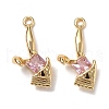 Brass Micro Pave Cubic Zirconia Pendants KK-A259-32G-1