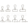   8Pcs 4 Styles Zinc Alloy Swivel Lobster Claw Clasps FIND-PH0008-63P-1