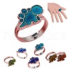 Dinosaur Alloy with Epoxy Adjustable Finger Rings for Girls FS-WG0F7DB-01-4