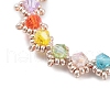 Bicone Woven Glass Beaded Bracelets for Women BJEW-MZ00109-3