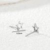 Stainless Steel Hollow Star Stud Earrings EH5151-4
