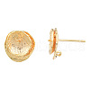 Brass Stud Earring Findings KK-N231-421-3