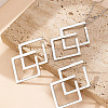 Rhombus Alloy Pendant Necklace & Stud Earring Sets FS-WG63DA9-01-4