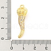 Rack Plating Brass Micro Pave Cubic Zirconia Pendants ZIRC-F140-01G-3
