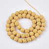 Spray Painted Natural Lava Rock Beads Strands G-N0324-C-07-2