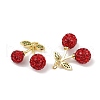 Brass Micro Pave Cubic Zirconia Pendants KK-H072-13G-01-2