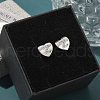 Rack Plating Brass Micro Pave Clear Cubic Zirconia Stud Earrings EJEW-K299-01P-Z-1