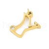 304 Stainless Steel Pendants STAS-R137-01G-Y-2