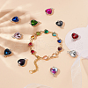 AHADERMAKER 20Pcs 20 Styles Glass Connector Charms KK-GA0001-63-5