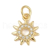 Rack Plating Brass Micro Pave Cubic Zirconia Pendants KK-H509-06G-1
