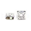 Brass Rhinestone Spacer Beads X-RSB072-02S-2