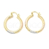 Brass Two Tone Hoop Earrings EJEW-B117-06D-M-4