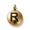 304 Stainless Steel Black Enamel Charms STAS-R009-01G-R-1
