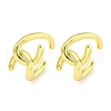 Brass Cuff Earrings EJEW-C104-053G-1
