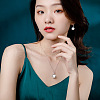 Mother's Day Jewellery Natural Freshwater Pearl Teardrop Pendant Necklaces WG6E8E0-01-2