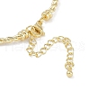 Brass Twisted Chain Bracelet Making KK-U020-14G-3