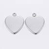 Non-Tarnish 201 Stainless Steel Pendant Cabochon Settings X-STAS-P198-13A-2