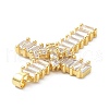 Brass Cubic Zirconia Pendant ZIRC-C021-30G-3
