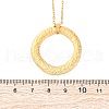 304 Stainless Steel Textured Ring Pendant Necklaces NJEW-H059-23G-5