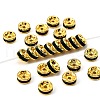 Brass Grade A Rhinestone Spacer Beads RSB036NF-12G-1