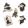 25Pcs 5 Styles Gothic Alloy Pendant ENAM-CJ0004-96-7