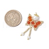 Glass Seed Beaded Butterfly Pendants PALLOY-MZ00649-02-2