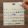30Pairs Alloy & Plastic Imitation Imitation Pearl & Rhinestone Stud Earring Sets WGF62EF-13-1
