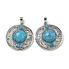 Synthetic Blue Turquoise Pendants G-Q158-03S-1