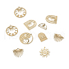  Jewelry 14Pcs 7 Style Brass Charms KK-PJ0001-26-12