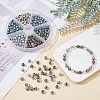 Olycraft 210Pcs 6 Colors Electroplated Natural Lava Rock Beads G-OC0001-97-4