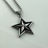 Stylish Stainless Steel Punk Star Unisex Pendant Necklace MI2754-3