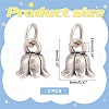 ARRICRAFT 2Pcs 925 Sterling Silver Flower Charms with Jump Rings STER-AR0001-05-2