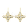 Brass Micro Pave Clear Cubic Zirconia Studs Earring for Women EJEW-S217-F02-1